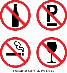 Prohibited items and activities in a specific area
