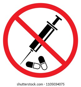 prohibited items drugs stimulants or psychotropic substances vector icons