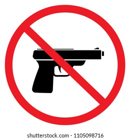 Prohibited Items Firearms Weapons Vector Icons Stock Vector (Royalty ...