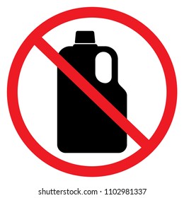 prohibited items jugs vector icon