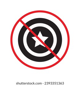 Prohibited market vector icon. No store icon. Forbidden supermarket icon. No store sign. Warning, caution, attention, restriction, danger flat sign design symbol pictogram UX UI icon