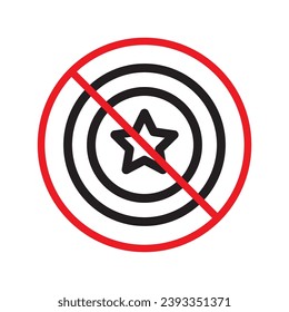 Prohibited market vector icon. No store icon. Forbidden supermarket icon. No store sign. Warning, caution, attention, restriction, danger flat sign design symbol pictogram UX UI icon