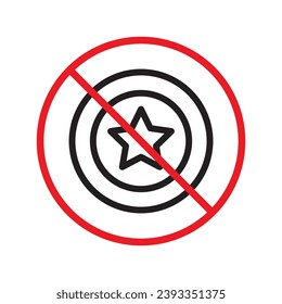 Prohibited market vector icon. No store icon. Forbidden supermarket icon. No store sign. Warning, caution, attention, restriction, danger flat sign design symbol pictogram UX UI icon