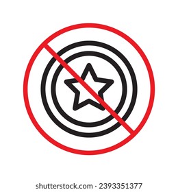 Prohibited market vector icon. No store icon. Forbidden supermarket icon. No store sign. Warning, caution, attention, restriction, danger flat sign design symbol pictogram UX UI icon