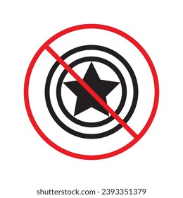 Prohibited market vector icon. No store icon. Forbidden supermarket icon. No store sign. Warning, caution, attention, restriction, danger flat sign design symbol pictogram UX UI icon