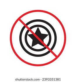 Prohibited market vector icon. No store icon. Forbidden supermarket icon. No store sign. Warning, caution, attention, restriction, danger flat sign design symbol pictogram UX UI icon