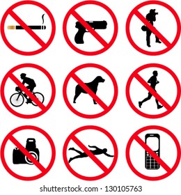 Prohibited No Stop Sign