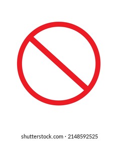 Prohibited No Stop Sign, No Sign.Vector on white background