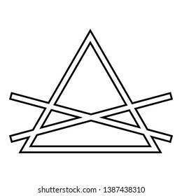 Prohibited Not allowed whiten Do not can bleached Clothes care symbols Washing concept Laundry sign icon outline black