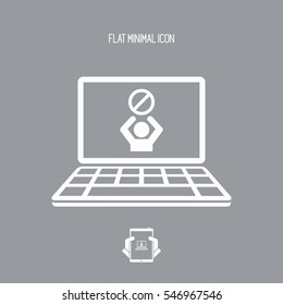 Prohibited page - Vector icon for computer website or application