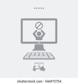 Prohibited page - Vector icon for computer website or application