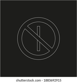 Prohibited parking traffic signs icons. illustration for web and mobile design.