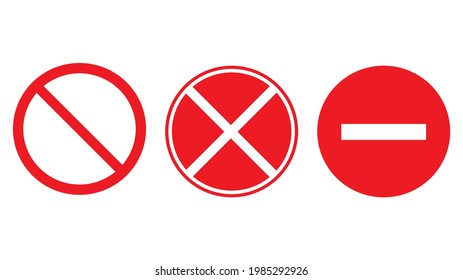 Paso prohibido, icono del signo de parada, no hay signo de entrada en el fondo blanco, ilustración del vector

