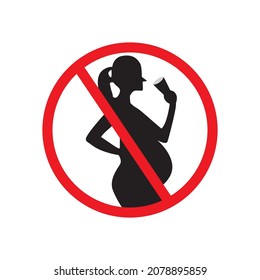 Prohibited for pregnant. Icon logo. symbol