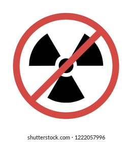 Prohibited radiation icon. poison