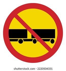 Señales de tránsito prohibidas. No se permite ningún remolque. Señales de tráfico.