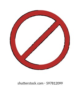 Prohibited round sign icon vector illustration graphic design