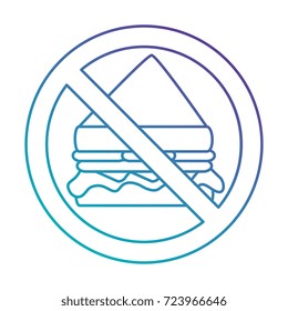 prohibited sandwich fast food icon