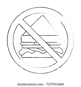 prohibited sandwich fast food icon