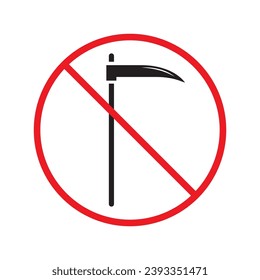 Das Vektorsymbol wurde gesperrt. Kein Durcheinander. Verbotenes Durchblättern des Symbols. Kein Todeszeichen. Warnung, Vorsicht, Aufmerksamkeit, Einschränkung, Design-Symbol für das Gefahrenzeichen Piktogramm UX UI Symbol