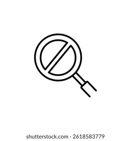 Prohibited Search Icon: A Minimalist Design Representing Restrictions