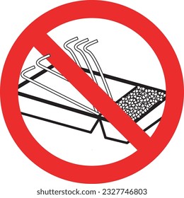 Prohibited to serve tent pegs as herring joke sign