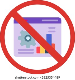 Prohibited Sign Flat Icon Vector Design
