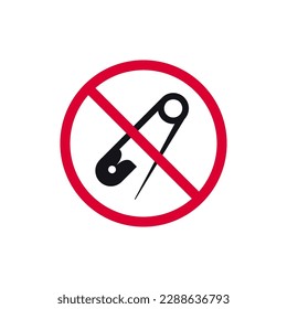 Prohibited sign, forbidden modern round sticker, vector illustration.