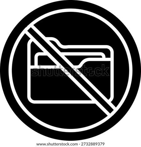 Prohibited Sign Glyph Vector Icon Design