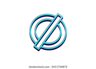 Diseño de sticker de notas de resaltado de signo prohibidas