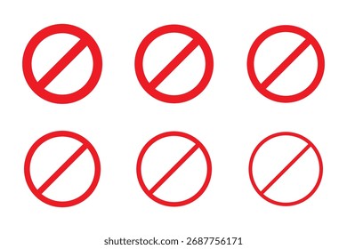 Icono de signo prohibido en estilo moderno plano. Símbolo de Vector de restricción, advertencia o no se utiliza ninguna entrada para App, Sitios web y diseño de interfaz de usuario.