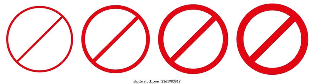 Verbotenes Symbol für Symbol-Set einfaches Design