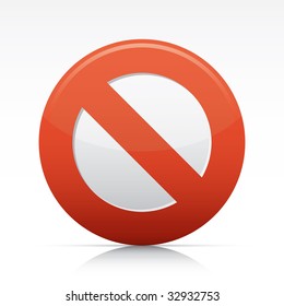 Prohibited Sign. Vector in Adobe Illustrator EPS for multiple applications.