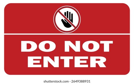 Conjunto de iconos de signos prohibidos   Etiquetas de advertencia rojas para no entrar, prohibir y no tocar