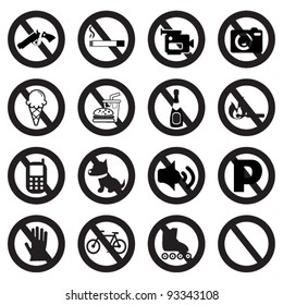 Prohibited Signs  silhouettes
