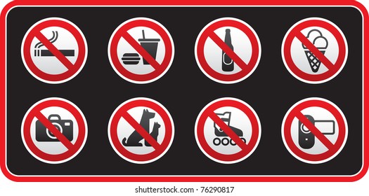 Prohibited Signs sticker