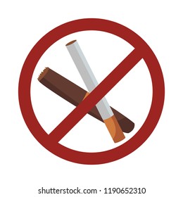 Prohibited smoking sign