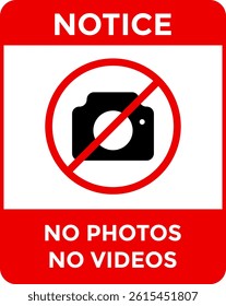 Prohibited symbol sign set. no camera, photos, icons. prohibit icon logo collection. Stop photograph warning symbol