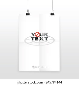 Prohibited target Area Concept Sign Base Vector Graphics on an A4 Sheet Mock Up in CMYK Color Mode