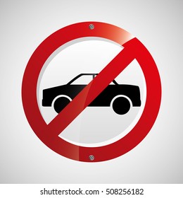 prohibited traffic sign round icon design vector illustration eps 10
