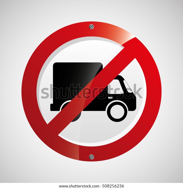 prohibited traffic sign round icon design vector\
illustration eps 10