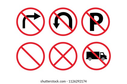 Prohibited traffic signs