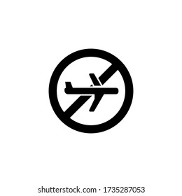 Prohibited travel concept vector illustration icon