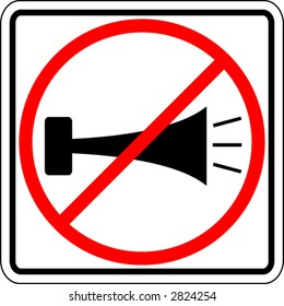 prohibido el uso del signo de klaxon