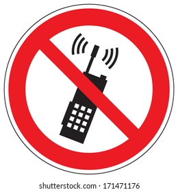 Prohibited use a mobile phone or portable radio
