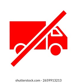  It is prohibited to use trucks icon white on background