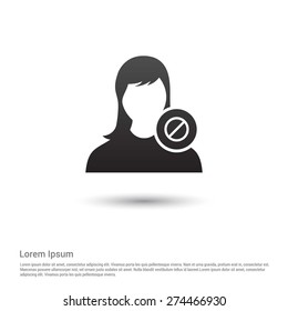 prohibited User. Block user Icon