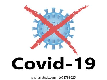 Prohibited and warning of covid-19 or coronavirus.