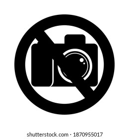 prohibiting camera sign, vector illustration