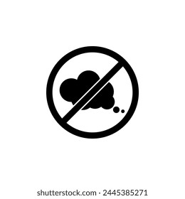 Prohibiting Emissions Carbon Dioxide CO2 flat vector icon. Simple solid symbol isolated on white background